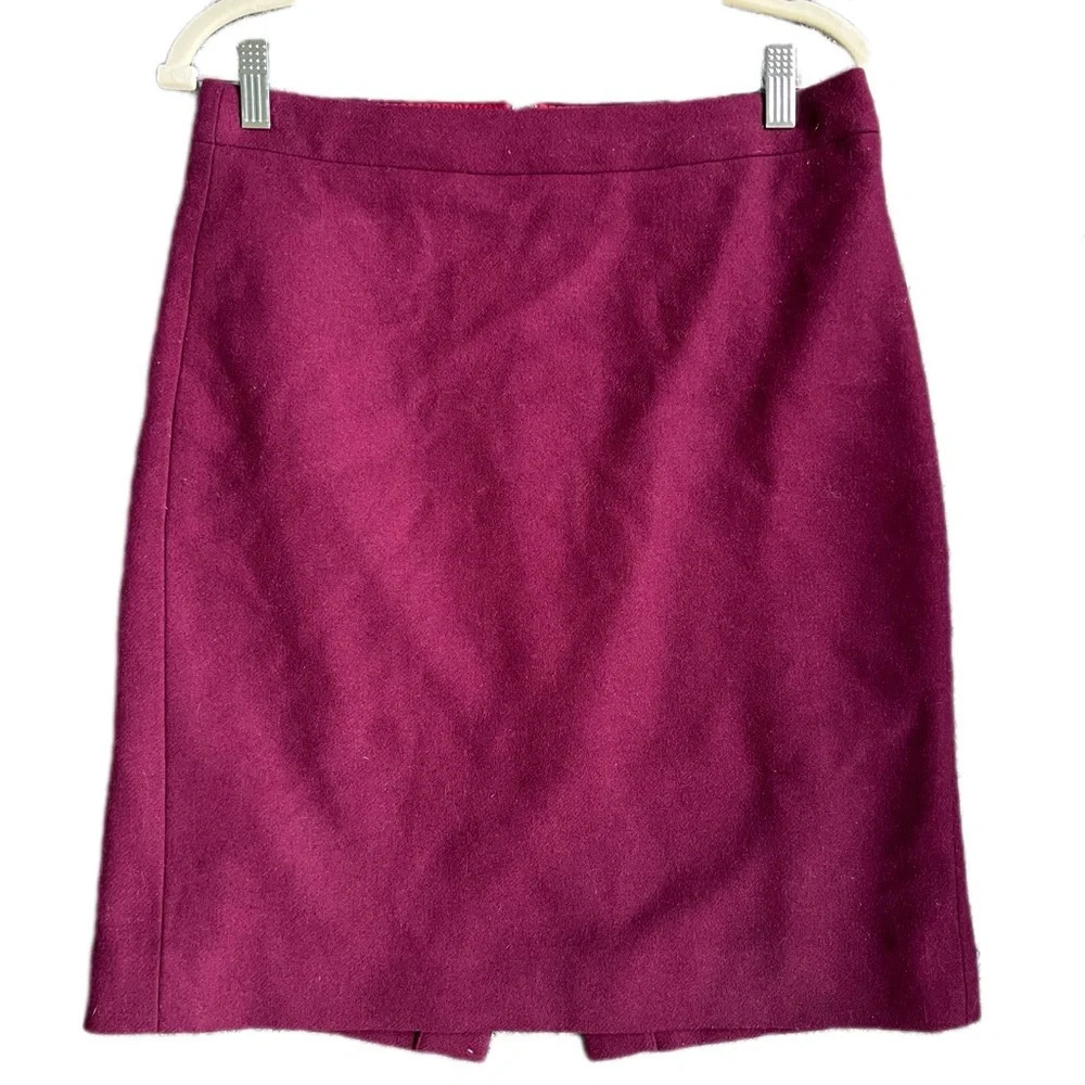 J. Crew Factory Pencil wool blend - Burgundy/plum Size 4